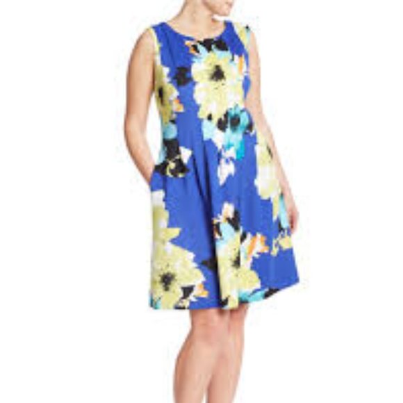 Vince Camuto Scuba Fit and Flare Dress - 20W - Picture 1 of 9